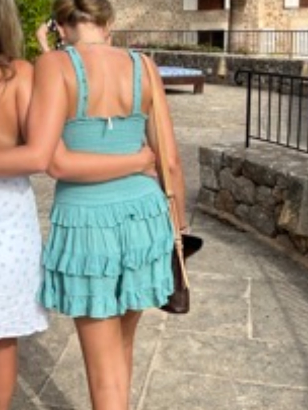 Free People Thalia Skirt Set in teal blue size XS - Picture 4 of 4